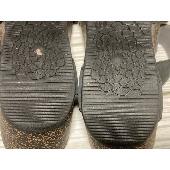 Dansko Wedge Comfort  Sandal  Gray Adjustable Hook and Loop Straps Size 39/8 - Picture 5 of 8